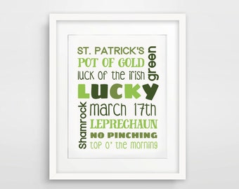 St. Patrick's Day Subway Printable