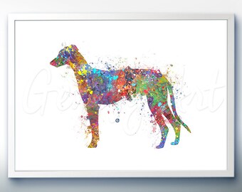 Greyhound Watercolor Art Print - Home Living - Animal Painting - Dog Poster - Wall Decor - Home Decor - House Warming Gift
