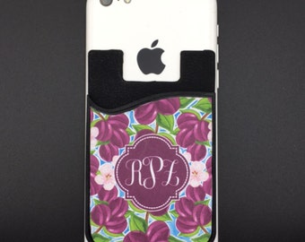 Monogram Card Caddy | Phone Wallet Case | Credit Card Holder| Personalized Card Caddy | Greek Letters | Personalized Gift