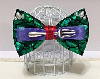 Little Mermaid Ariel inspired cosplay Disneybounding hair bow light purple