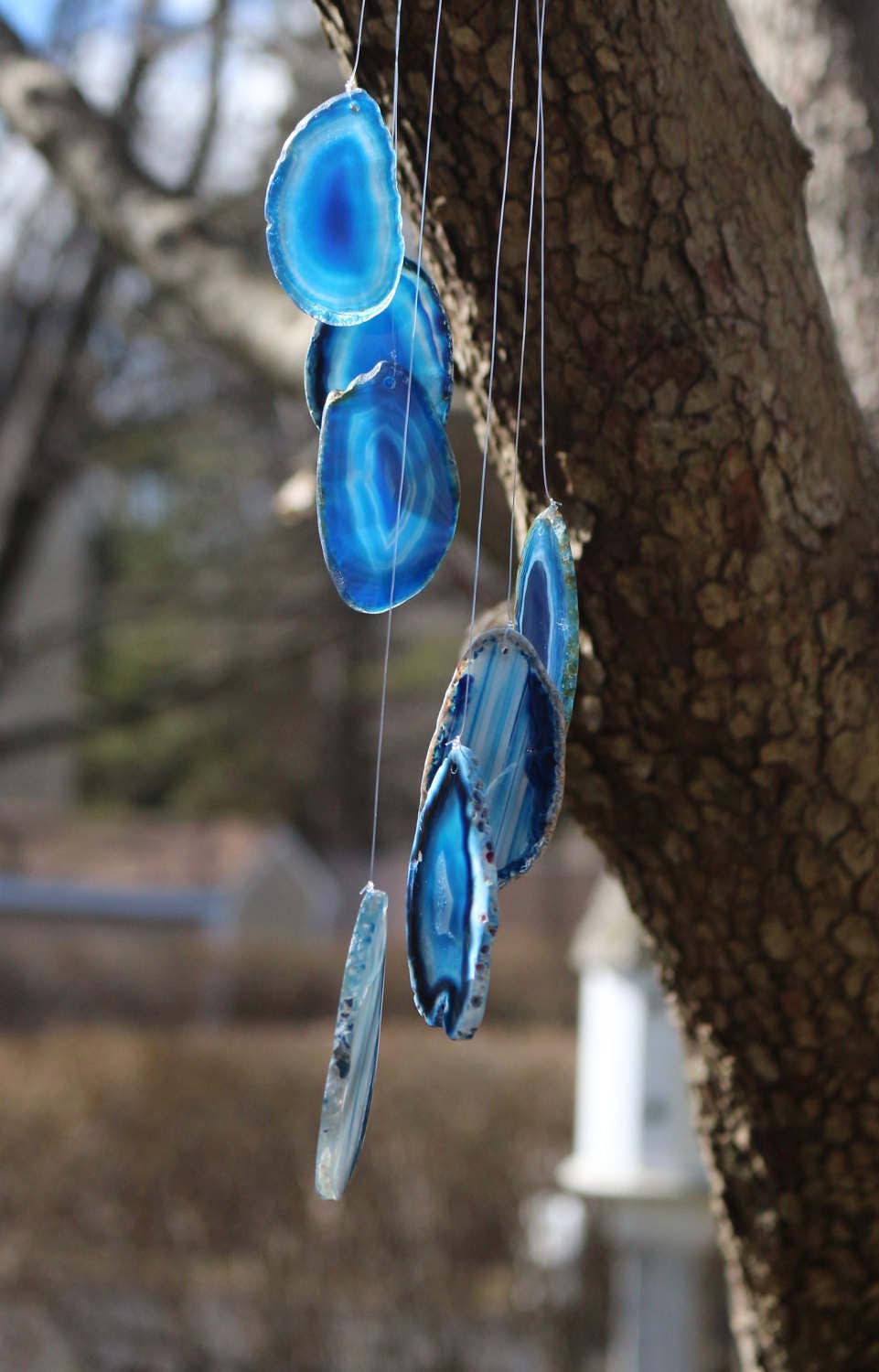 Medium Agate Wind Chimes Hanging Crystal Mobile Like This Item