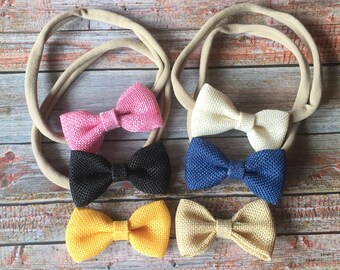 Pick 3 Nylon Headbands, Nylon Headband, Baby Headband, Newborn Headband, Baby Bows, Baby Girl Headband, Baby Bow Headband, Hair Bows, Baby