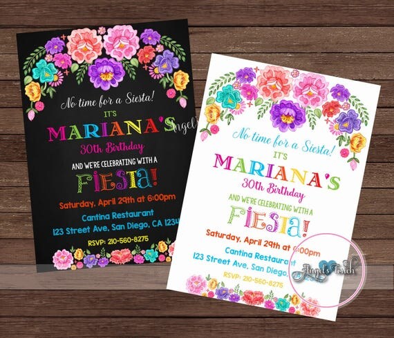 Fiesta Birthday Party Invitations 2