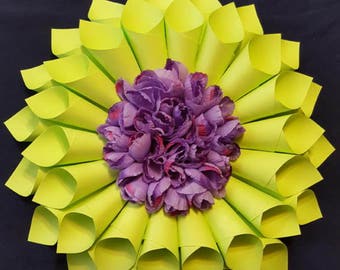 paper wreath, spring wreath
