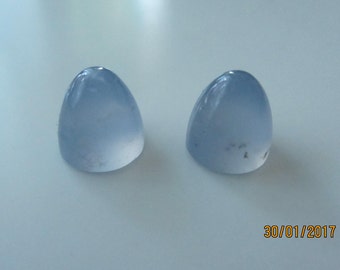 10.00 Cts Natural Blue Chalcedony Bullet Acorn High Dome Shape 11 mm-1 Pcs