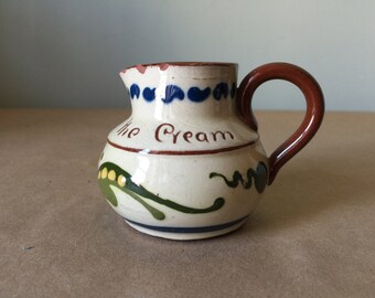 Torquay Mottoware Creamer Vintage Pottery