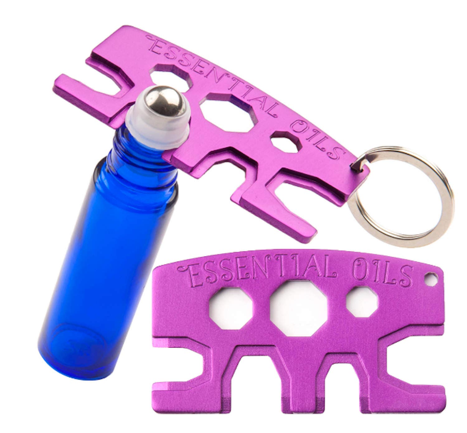 Laser Engraved Essential Oil Roller Bottle Opener 1 METAL