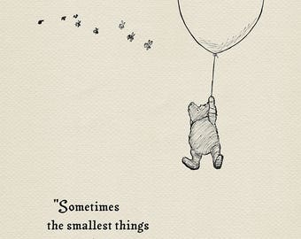 Sometimes the smallest things take up... - vintage style print A3, A4, A5 - based on original illustration by E.H. Shepard #43
