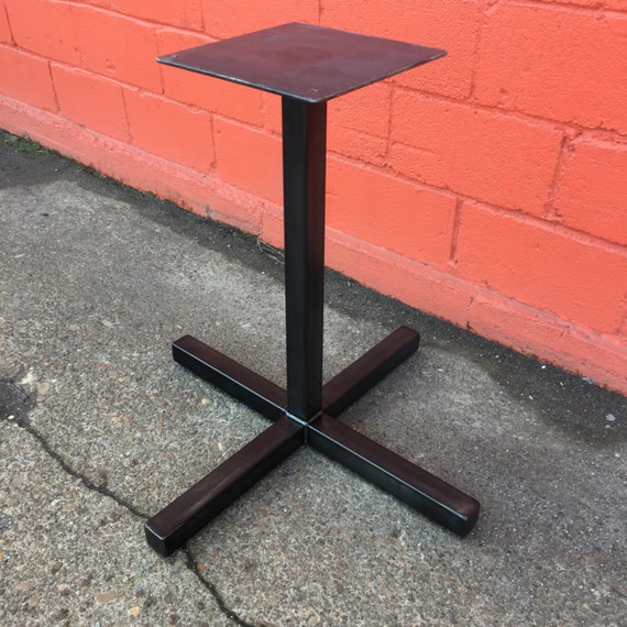 Metal Pedestal 2 Top 4 Top Table Bases Blackened