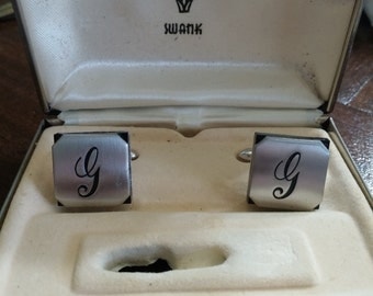 Vintage Swank Cuff Links with initial G