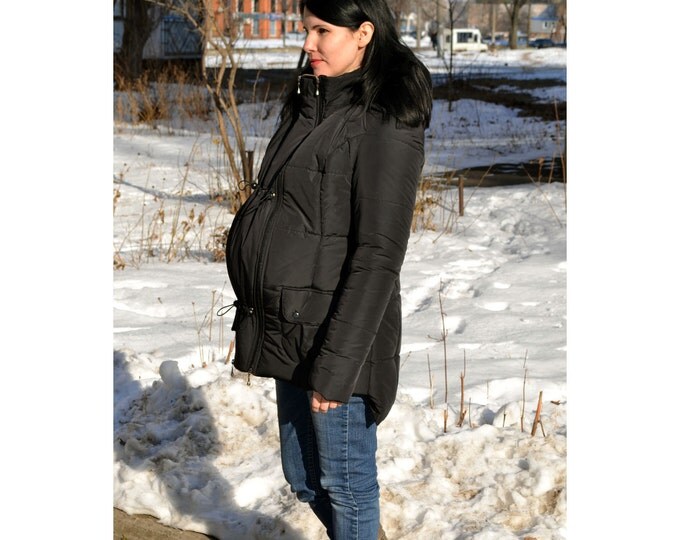 3 in 1 Maternity Coat/Jacket Baby Carring Black, Baby and Mother Coat, baby carrying jacket, baby carrying coat
