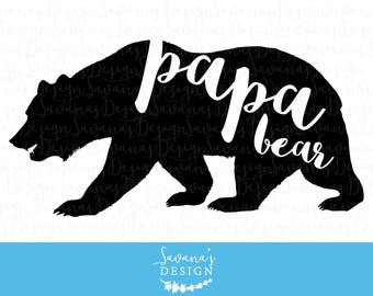 Papa Bear svg, papa bear decal, papa bear dxf, papa bear svg file, papa bear cut file, cricut svg cutting file, papa bear, papa bear eps