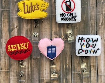Badge Reels - Gilmore Girls, Big Bang Theory, Doctor Who, Friends