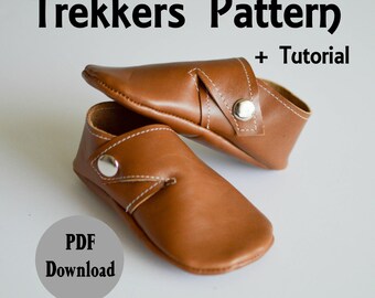 INSTANT DOWNLOAD Leather Baby Shoe Pattern // Leather Moccasin Pattern // Moccasin Pattern Download // Shoe Pattern // Baby Moccasins //