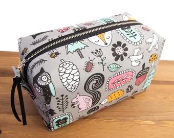 Woodland Diaper Bag - Diaper Pouch - Diaper Pod - Woodland Bag - Boxy Bag - Boxy Pouch - Box Bag - Womens Toiletry Bag - Makeup Storage #46
