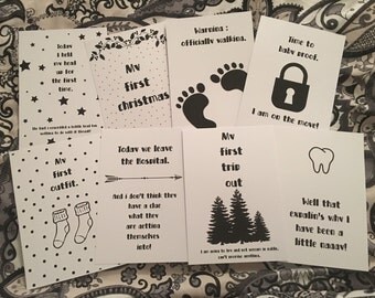 Baby milestone cards, baby shower, new mum, new baby gift