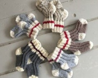 Lumberjack socks hand-knit by The MeMa Collection