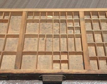 1903 Antique Hamilton Mfg. Co. Letterpress Drawer Boston City Printing Dept. Rustic Historical Solid Wood Qty. AVBL