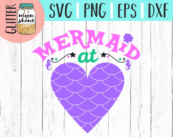 Download Mermaid at Heart svg dxf eps png Files for Cutting Machines