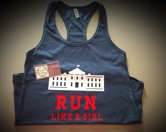 Run like a girl Tank/feminism/oval office tee/smash the patriarchy/unique/workout tank/lounge apparel