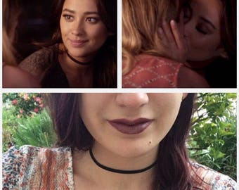 Sale-15%! RAS of neck, choker necklace choker/sale-15, black velvet! Pretty little liars emily Black velvet choker necklace