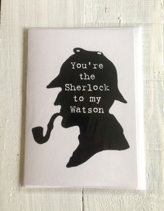 ADORABLE Sherlock valentine's card, perfect for any Sherlockian. Click through for more Valentine's Day inspiration and gift ideas for Sherlock.