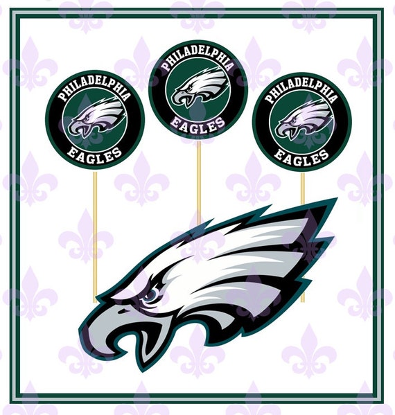 PHILADELPHIA EAGLES Football Cupcake Toppers by TEAMTOPPERS