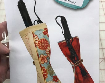 Curling Iron Case Serge-Broidery project on CD by Sue O'Very Designs #SWASP26