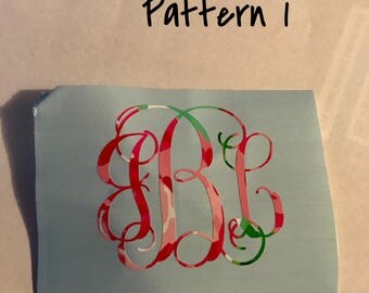 Monogram decal for your laptop