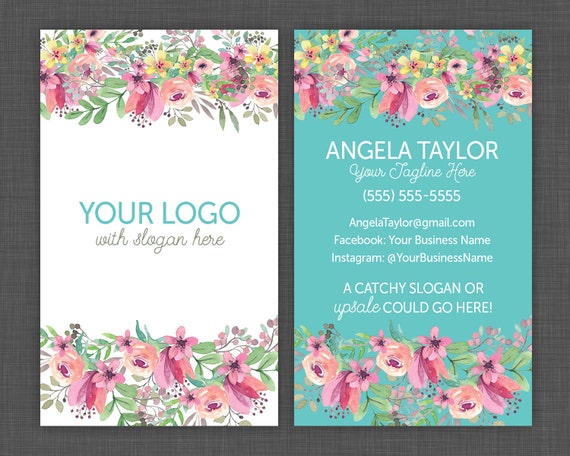 floral business cards flower business card pretty and shabby