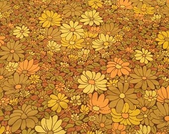 Earthtone Flower Power Oval Tablecloth