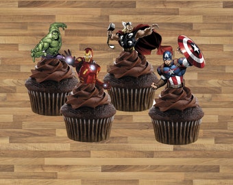 Avengers cupcake toppers
