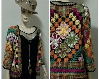 Filet lace sweater