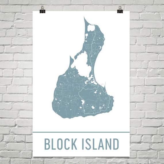 Block Island Map Block Island Art Block Island Print Block