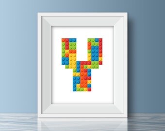 Lego Wall Decor lego letters | etsy Lego Wall Decor lego letters | etsy