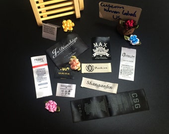 600 pcs Custom Satin labels, Custom fabric Labels, Stain custom fabric Label custom clothing labels sew-in, Custom Printed Fabric Labels
