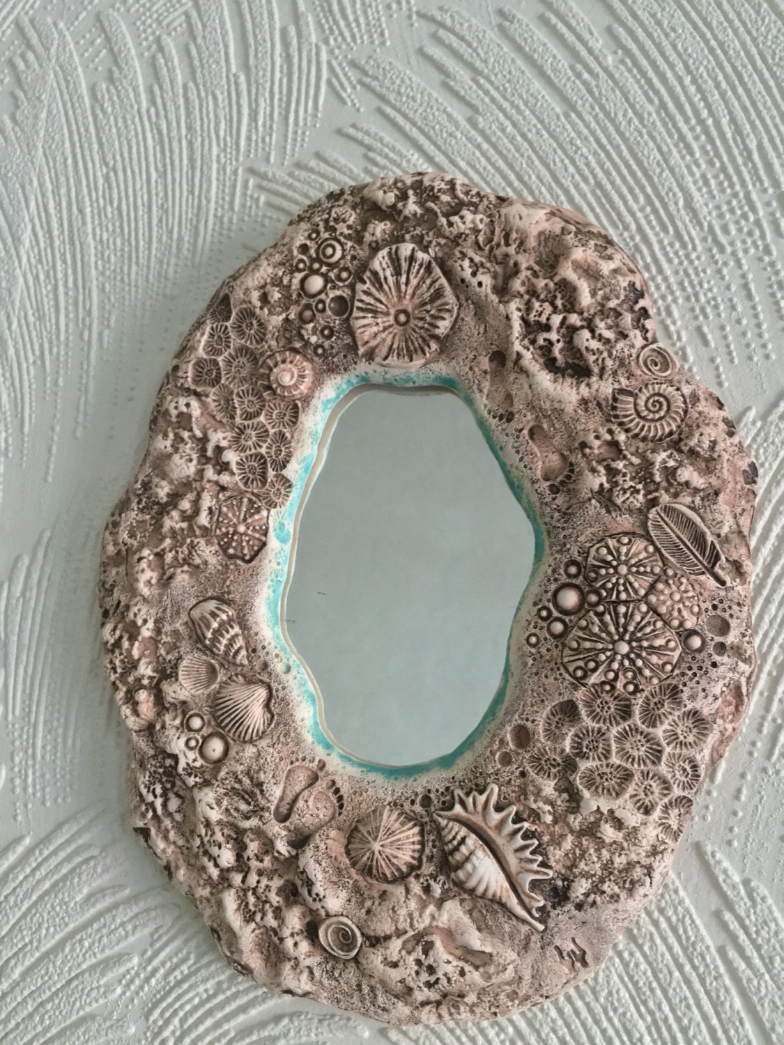 Handmade oceanthemed mirror