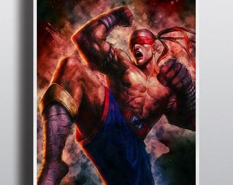 Lee Sin Poster, League of Legends Print, LoL Premium Photo Paper, Big Sizes, Print no.52