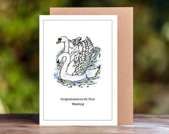 Swan Engagement/Wedding/Anniversary Card