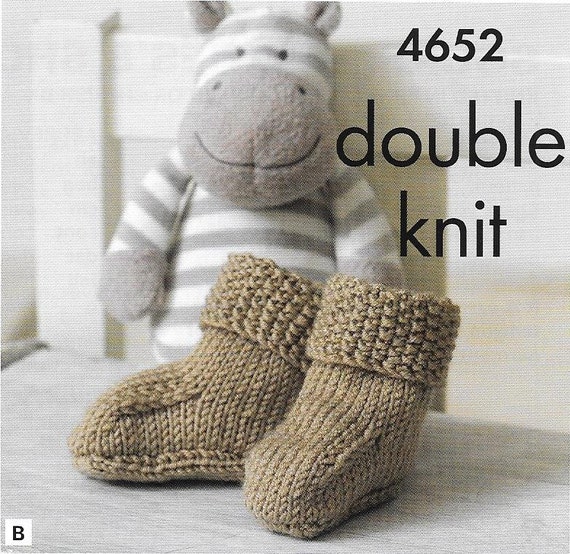 Knitting pattern King Cole 4652 D.K baby shoes and boots from WoolmaniaIrelan...