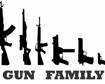 gun family decal stickers vehicle car sticker stick etsy decals diecut funny mine prosportstickers gift choose board celestial