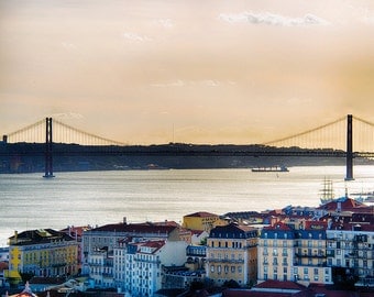 25 de Abril Bridge, Lisbon, Portugal, Europe, Travel, Photography, Fine Art Print, Home Decor