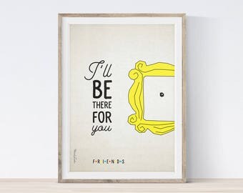Friends TV Show Poster, Friends TV Show Picture Frame, Wall Art, Tv Series Quote, Friends TV Show Print, Friends Door, Printable Art