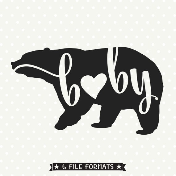 Family DXF file Baby Bear svg file Bear silhouette file