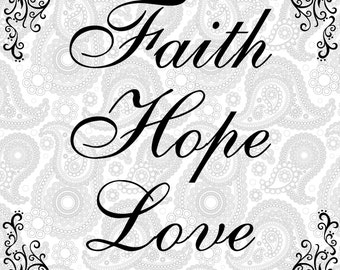 Download Faith hope love svg | Etsy