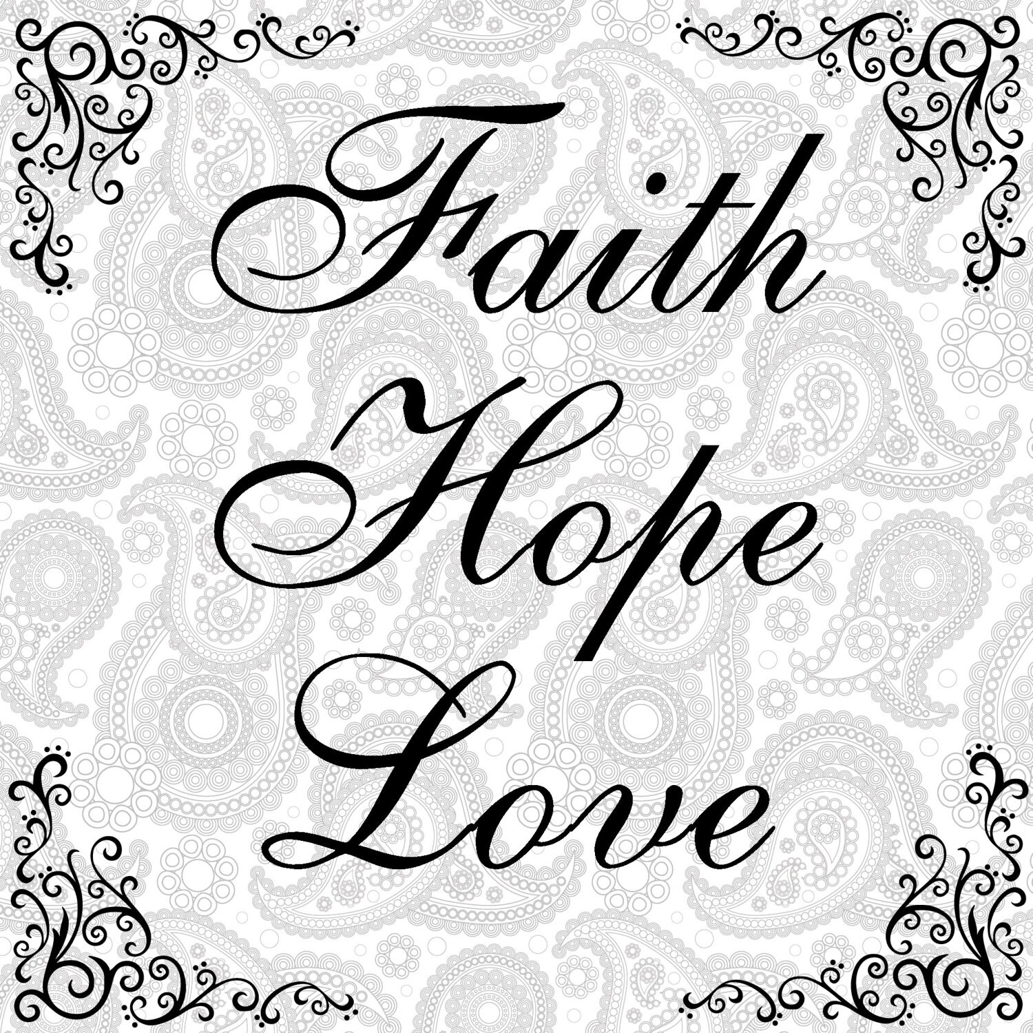 Download SVG EPS PNG Cut file Faith Hope Love cut file Svg sayings