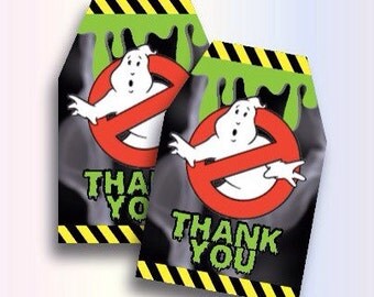 Ghostbusters Thank You Tags Party Favor Ghostbusters Birthday