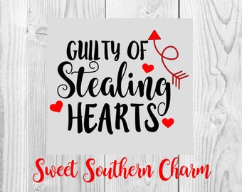 guilty of stealing hearts svg - hearts svg - heart svg - valentines svg - valentine svg - valentines day - valentine cutting file - svg file