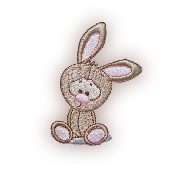 Cute bunny rabbit embroidery design