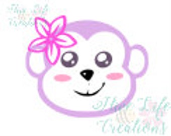Monkey Face Instant Download * Baby Monkey SVG File * Instant Download File * SVG DXF & Png File * Nursery Sweet download * Monkey Cut File